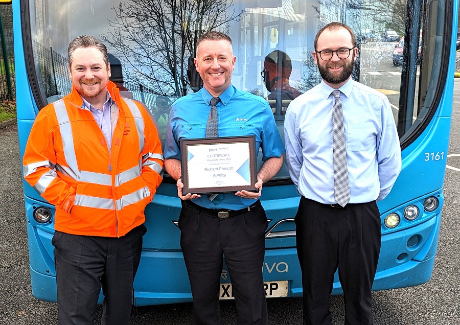 Arriva Driver Wins Trakm8 Road Safety Hero Award
