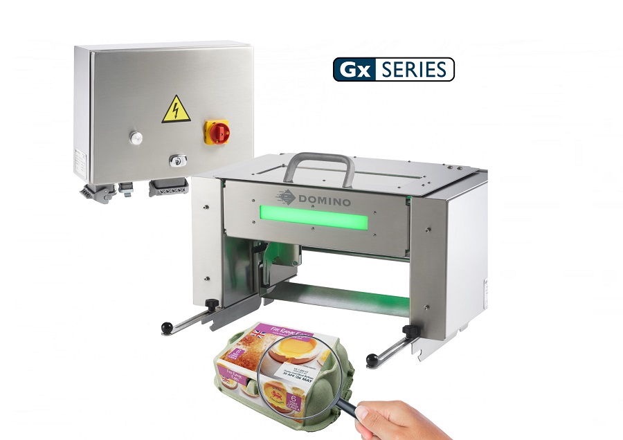 Domino Launches Egg Pack Printing Traverser for High Speed, Multi Lane Egg Production Line Coding